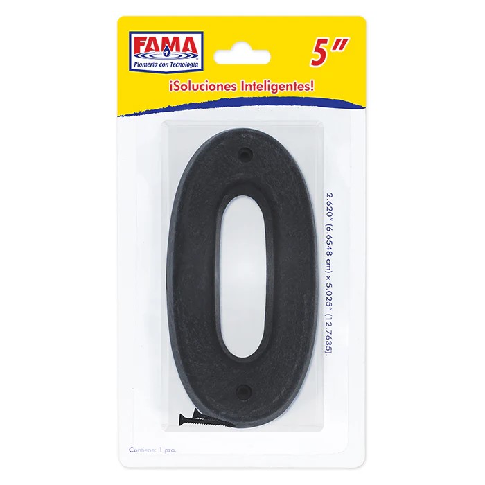 Numero Para Exterior  "0"  en Blister  (2210)