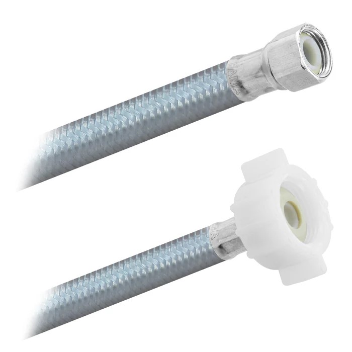 FamaFlex Poliacero Para Sanitario 3/8" COMP x 7/8" AM x 55cm.-22"  (3940)