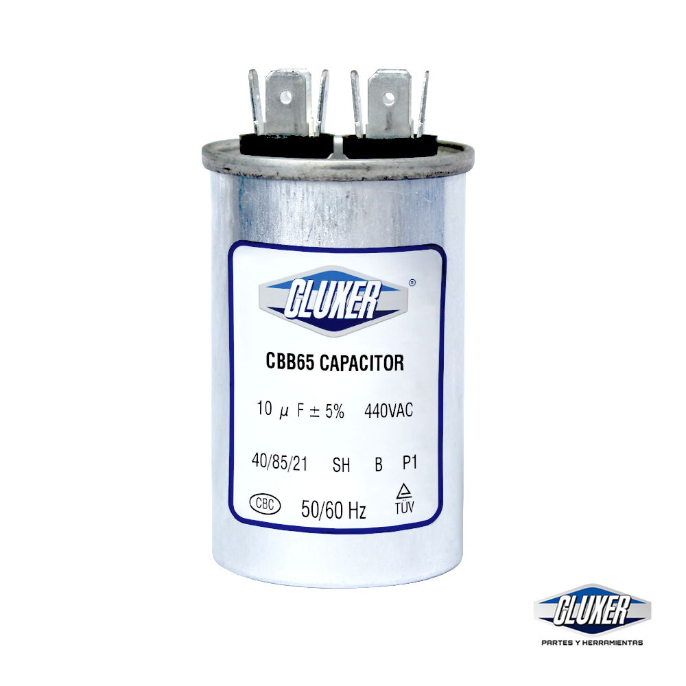 1 Capacitor De Trabajo 10mf, Dual 440-370vac, +-5%, 50/60hz
