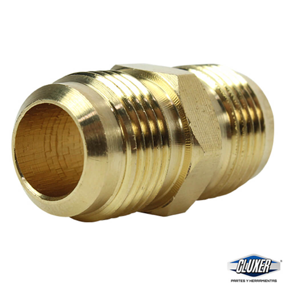 1 Niple Union De Bronce Flare 1/4 X 1/4 Pulgadas