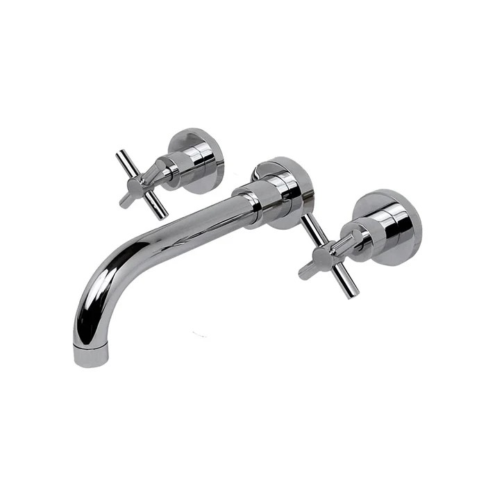 MEZCLADORA CROMADA A LA PARED MANERAL CRUCETA