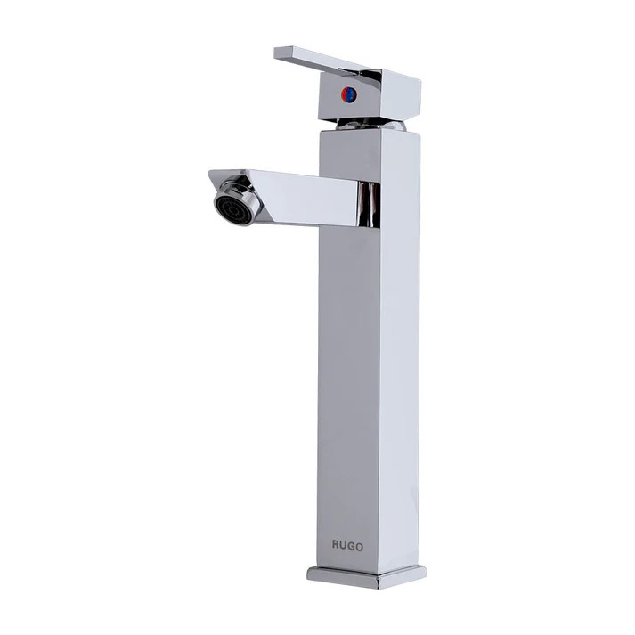 MEZCLADORA MONOMANDO P/LAVABO CUADRADA ALTA ACAB.CROMO