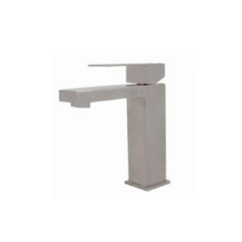 MEZCLADORA  MONOMANDO P/LAVABO AC. INOXIDABLE 304 AC. CEPILLADO