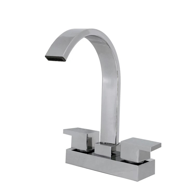 MEZCLADORA MIN.4" PICO T/BAR ABAT.C/CERAM.90ﾰ A/CROM. M/CUADRO