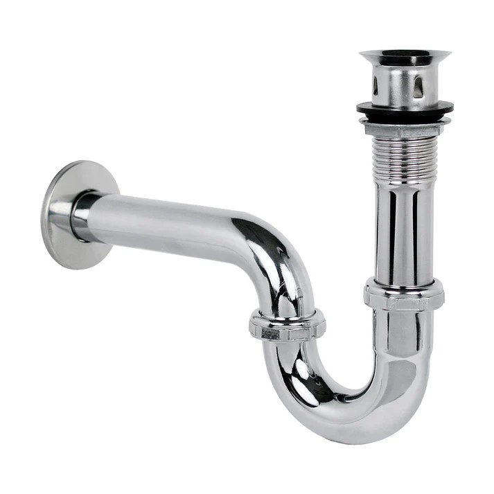 TRAMPA LAVABO PARED C/CONTRA TUBO CROMADA