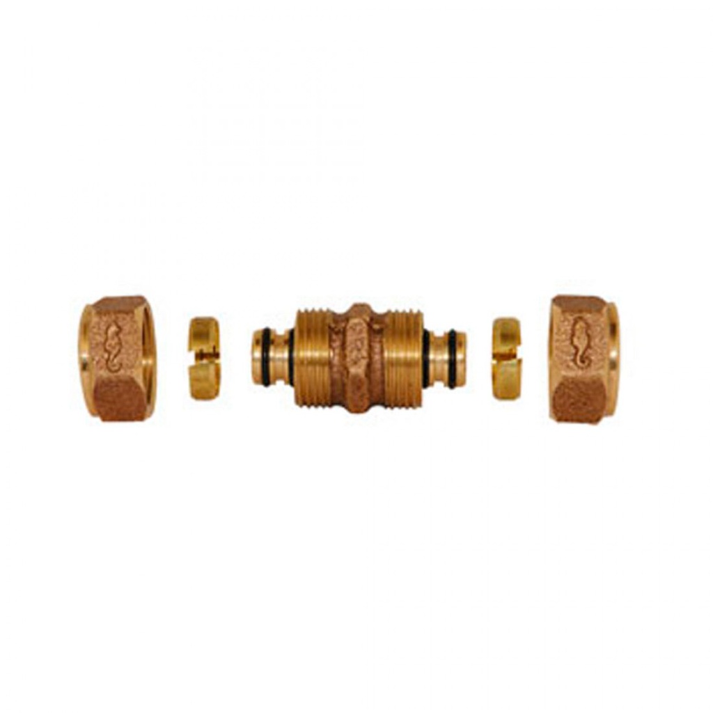 1/2&quot; COPLE UNION P/TUB.PLAST.C/ALMA ALUMINIO