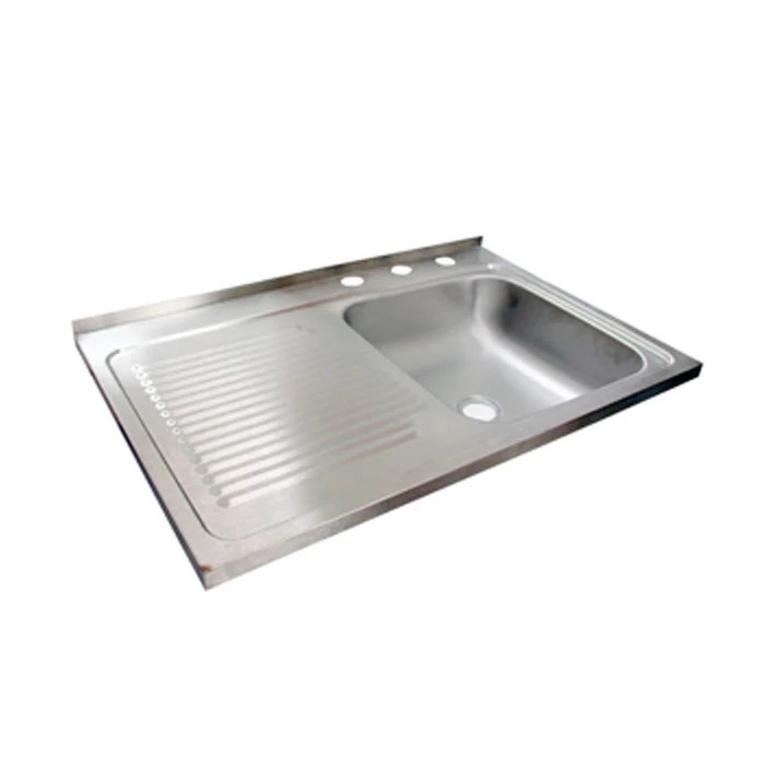 TARJA ACE.INOX ESC.IZQ 75X45 CM PROF.15CM S/RESPALDO