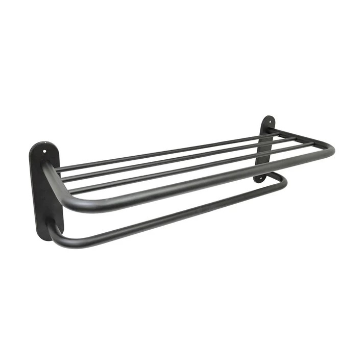 TOALLERO MULTIPLE DE AC. INOX. ACAB. NEGRO