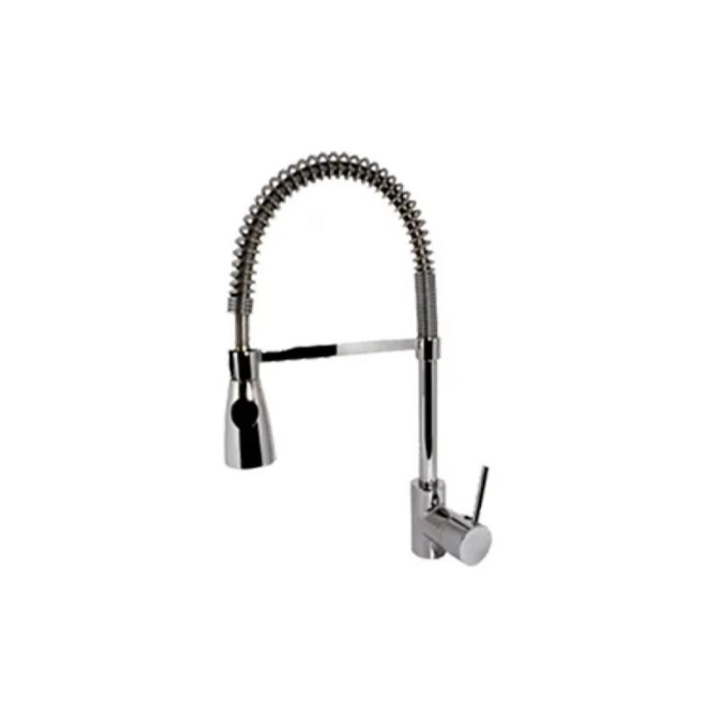 MEZCLADORA  MONOMANDO P/FREG. C/SPRAY AL PISO AC.CROMO