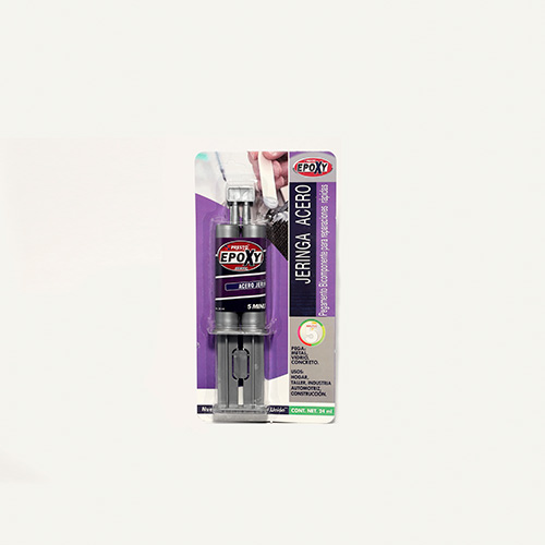 PRESTO EPOXY 5 MINUTOS ACERO JERINGA 24 ML