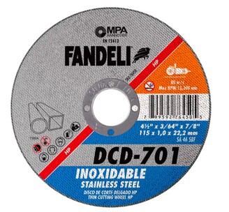 DISCO FNDL.HP  CTE.INOX. 4 1/2”DELG