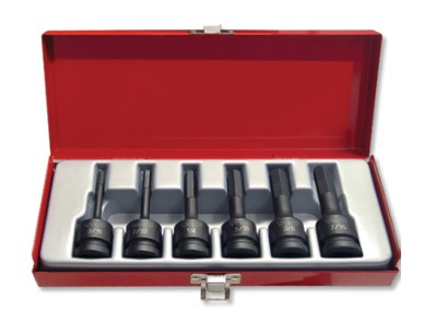 JUEGO 6 DADOS DE IMPACTO PTA HEX PULG 1/2" 74150 U