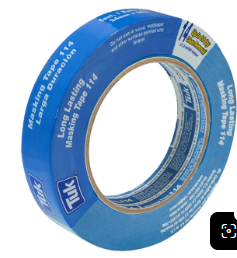 Masking tape azul, larga duración "114"de 24 mm x 50 metros TUK