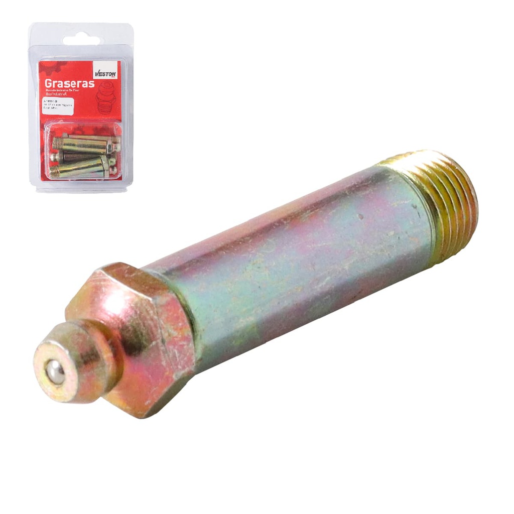 GRASERA 1/8 NPT LARGO 44.4MM H-200LA BLISTER DE 5 PIEZAS