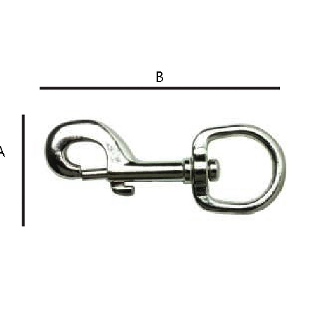 BANDOLA C/GANCHO NIQUELADO 1/2" (PRECIO X PIEZA - EMPAQUE GRANEL)