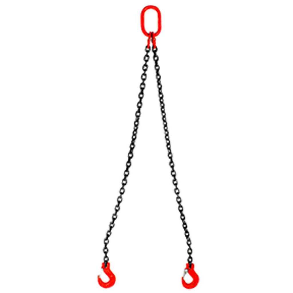ESLINGA DE CADENA 1/2" G80 6M CUADRUPLE GANCHO DE QUIJADA C/SEGURO