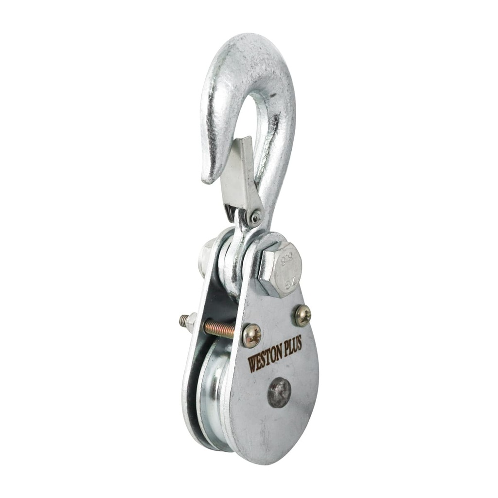 POLEA GARRUCHA MINI 2" CON GANCHO CAP. 400 KG WESTON PLUS