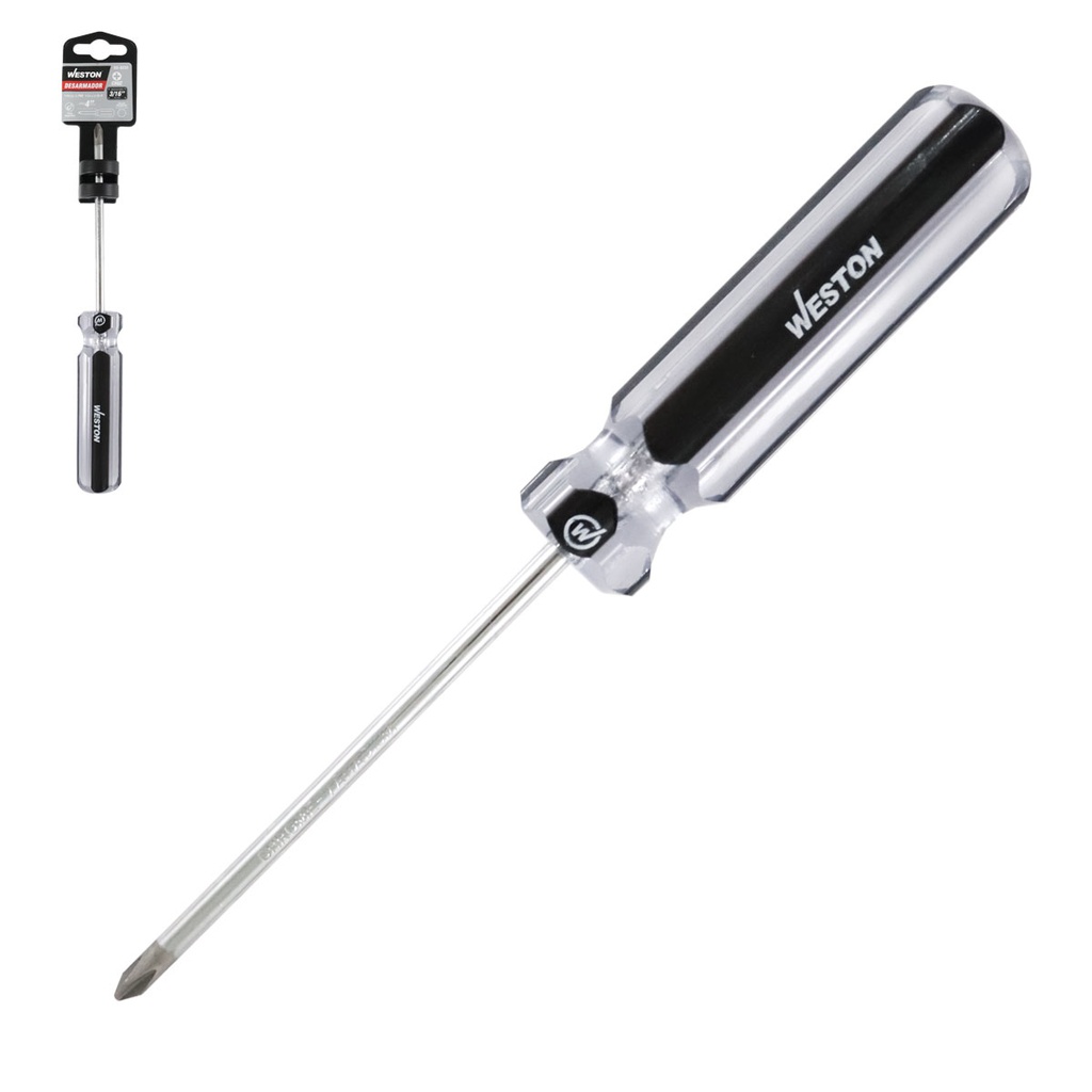DESARMADOR PHILLIPS 3/16 X 4" MANGO PVC ASME-B107.600 (CAJA C/6 PZAS - PRECIO X PIEZA)