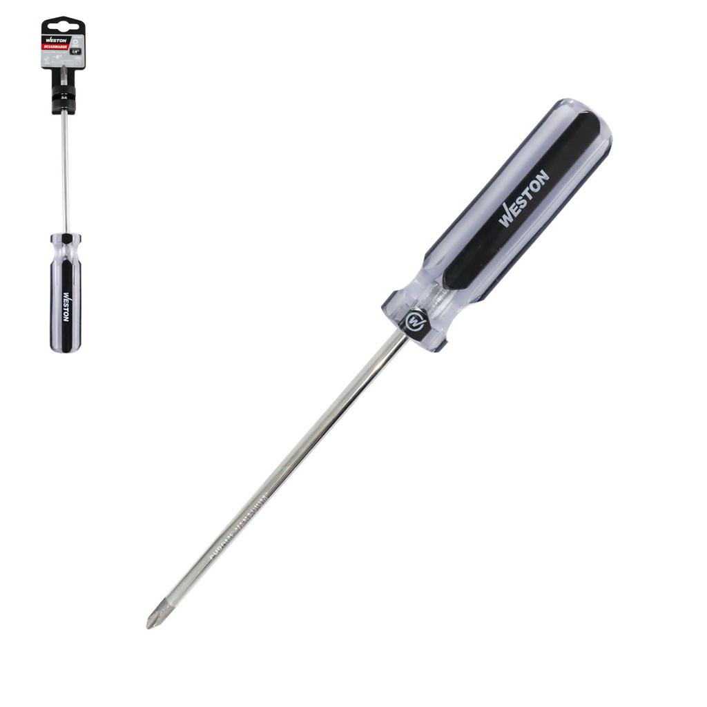 DESARMADOR PHILLIPS 1/4 X 6" MANGO PVC ASME-B107.600 (CAJA C/6 PZAS - PRECIO X PIEZA)
