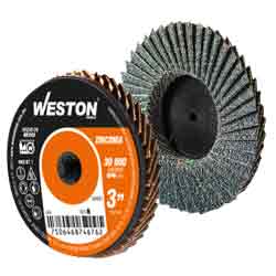 MINI DISCO LAMINADO D/CAMBIO RAPIDO 3" TIPO R ZIRCONIA G060 (Precio x Pieza – Bolsa c/10 pzs)