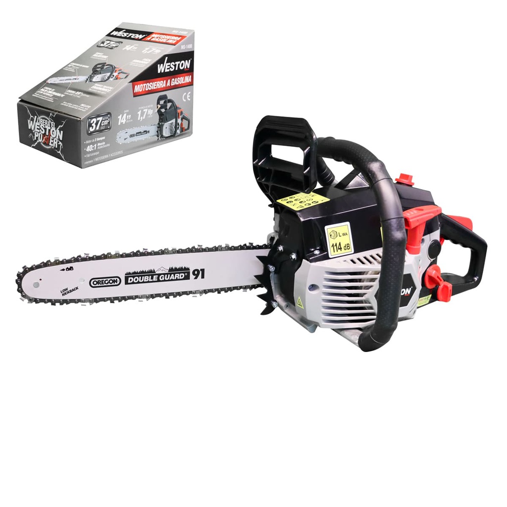 MOTOSIERRA A GASOLINA 37 CC C/BARRA OREGON 14"