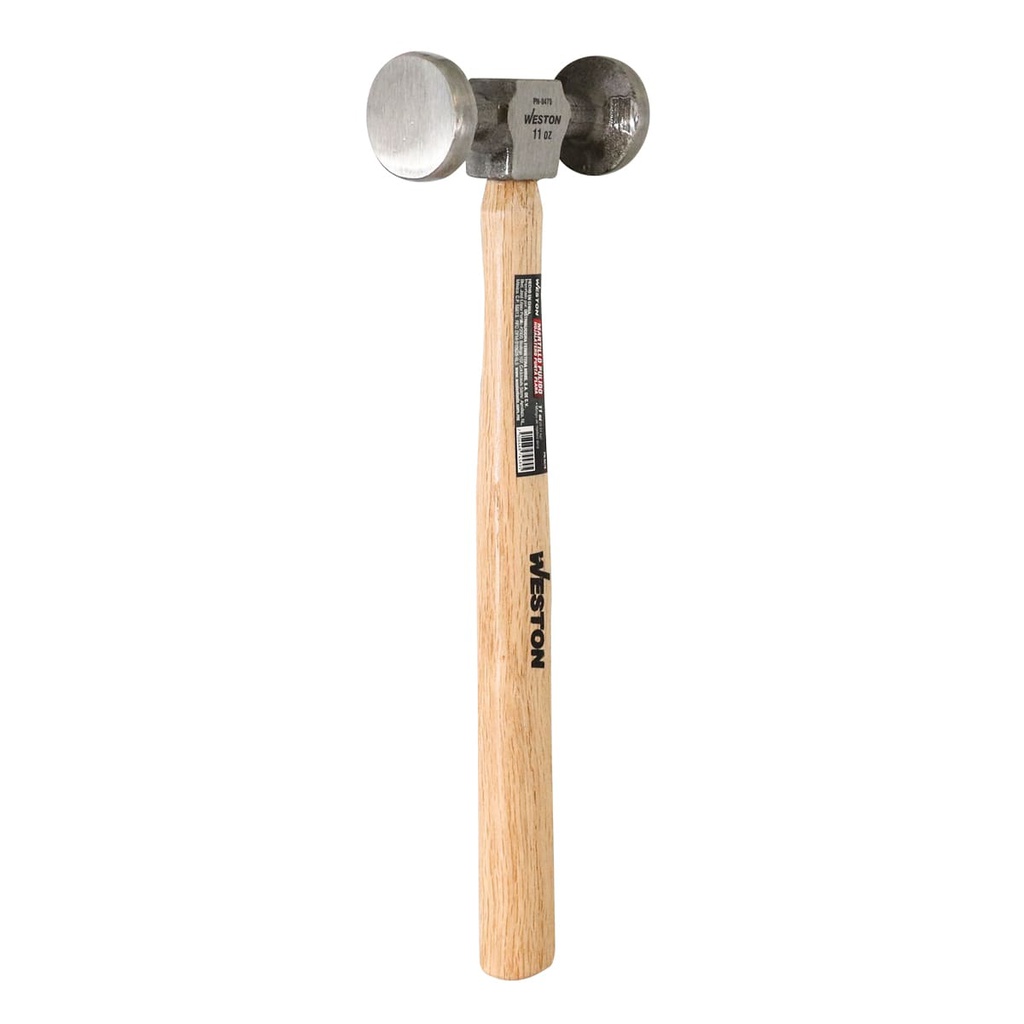 MARTILLO PULIDO HOJALATERO PUNTA PLANA MANGO 13" DE MADERA DURA 11 OZ