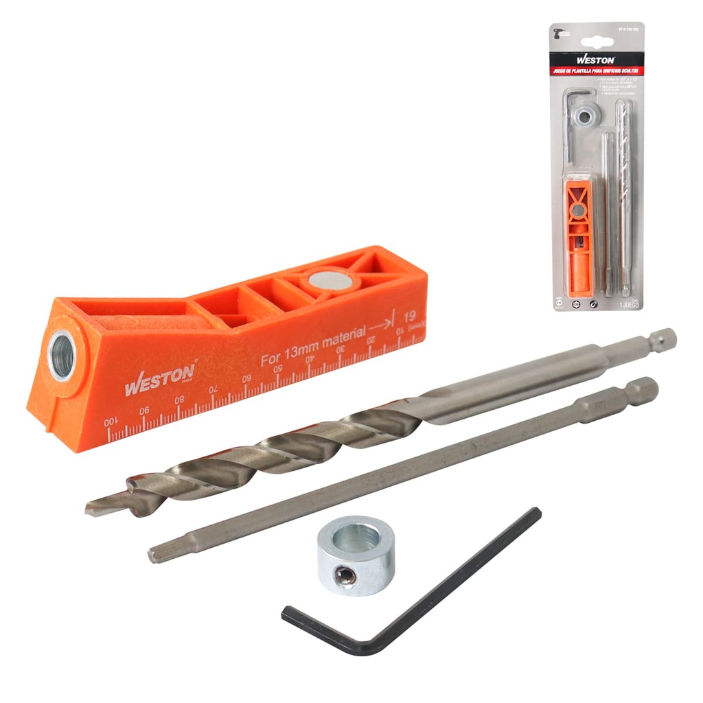 JUEGO D/PLANTILLA P/AGUJEROS DE BOLSILLO Y ACC.