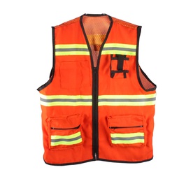 [ST-6-600-525] CHALECO TIPO GEOLOGO C/JERSY Y REF TEX BICOLOR NARANJA XL
