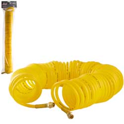 [W-70705] MANGUERA P/AIRE D/PE TIPO RESORTE AMARILLA 1/4'' X 50FT  CONECTOR 1/4'' NPT