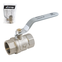 [WV-40015] VALVULA DE ESFERA NIQUELADA ROSCABLE WOG 400 3/4" (CAJA C/8 PZAS - PRECIO X PIEZA)