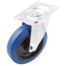 [Y-1091-125] RODAJA GIRA. DE GOMA AZUL 5"