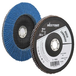 [Z-13637] DISCO LAMINADO ZIRCONIO  7"X7/8" G60   AZUL (Precio x pieza - Empaque c/10 pzas)