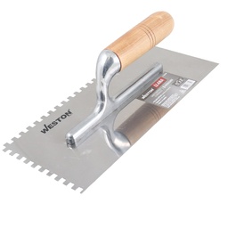 [Z-26095] LLANA CANTO DENTADO CUADRADO 11" X 5" 10 REMACHES MANGO D/MADERA