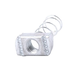 [ZK-25014] TUERCA C/RESORTE P/CANALETA GALV.  1/2"-13 X34.5X19X9.2MM (Precio x Caja c/200 pzas)