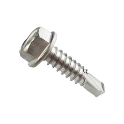 [ZM-00020] PIJA HEXAGONAL  PUNTA BROCA ACERO INOXIDABLE 410 1/4X3/4 (precio por caja, caja con 100 piezas)