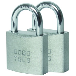 [SH9016] CANDADO JGO 2PZ HIERRO 38MM GANCHO CORTO