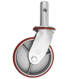 [ZF5155] RODAJA ANDAMIO FIERRO Y PU GIRATORIA 6"