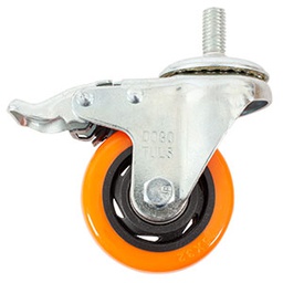 [ZF5196] RODAJA PVC NARANJA ESPI ROSC 1/2 FRENO 3