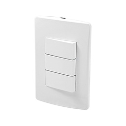 [FU1462] PLACA 3 APAGADORES SENCILLOS HABITAT