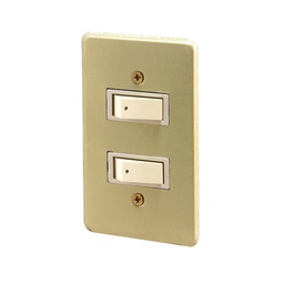 [FU1444] PLACA 2 APAGADORES SENCILLOS ITALIANO