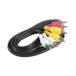 [FU0643 IN HOUSE ] CABLE RCA DE AUDIO/VIDEO 6 CONECTORES MACHOS 1.8M