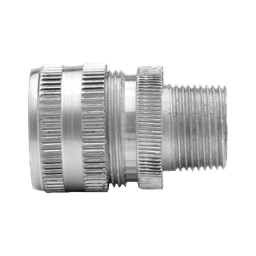 [9590120] CONECTOR GLANDULA ALUMINIO MACHO 3/4”   ENTRADA DE CABLE   1/4” A 3/8”