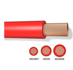 [1700061] CABLE DE 100 MTS  ACUMULADOR ROJO CAL.  6