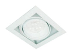 [A1D-1L8S27-C-B3-60] LUMINARIO CUADRADO DE EMPOTRAR LED DIRIGIBLE BLANCO 6 W 120-240 V~ 60 Hz 2 700 K 480 lm