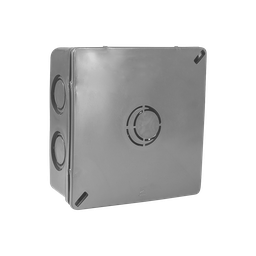 [CAPP713] CAJA CUADRADA CON TAPA DE PVC 3X3 GRIS