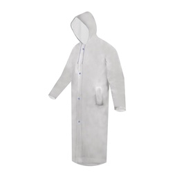 [ECO-1220XG] GABARDINA IMPERMEABLE TRANSPARENTE SELLADA LARGA XL.