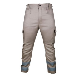 [ECO-102BGCR3XG] PANTALON TIPO CARGO JYRSA POLIESTER/ALGODON COLOR BEIGE T-3XG.