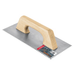 [11524] Llana dentado triangular tipo español, mango madera, Truper