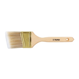 [13341] Brocha cerdas sinteticas 3' corte angular, mango de madera