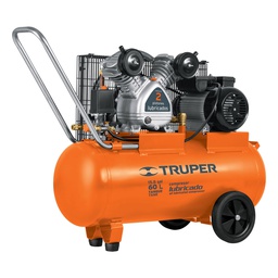 [19005] Compresor de aire, con banda, horizontal 60L 4HP 127V Truper